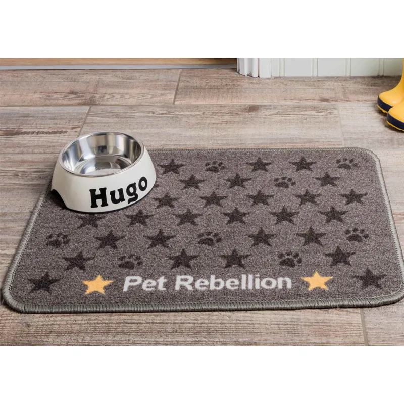 Pet Rebellion Dinner Mate - Grey Stars